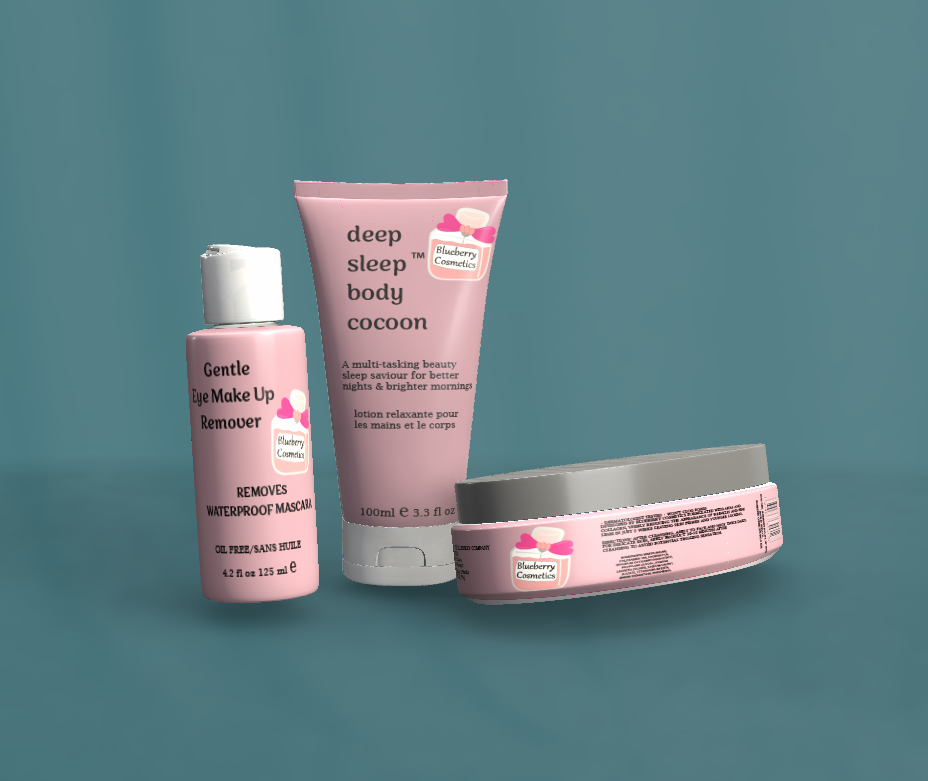 Blueberry Cosmetics bottle Package