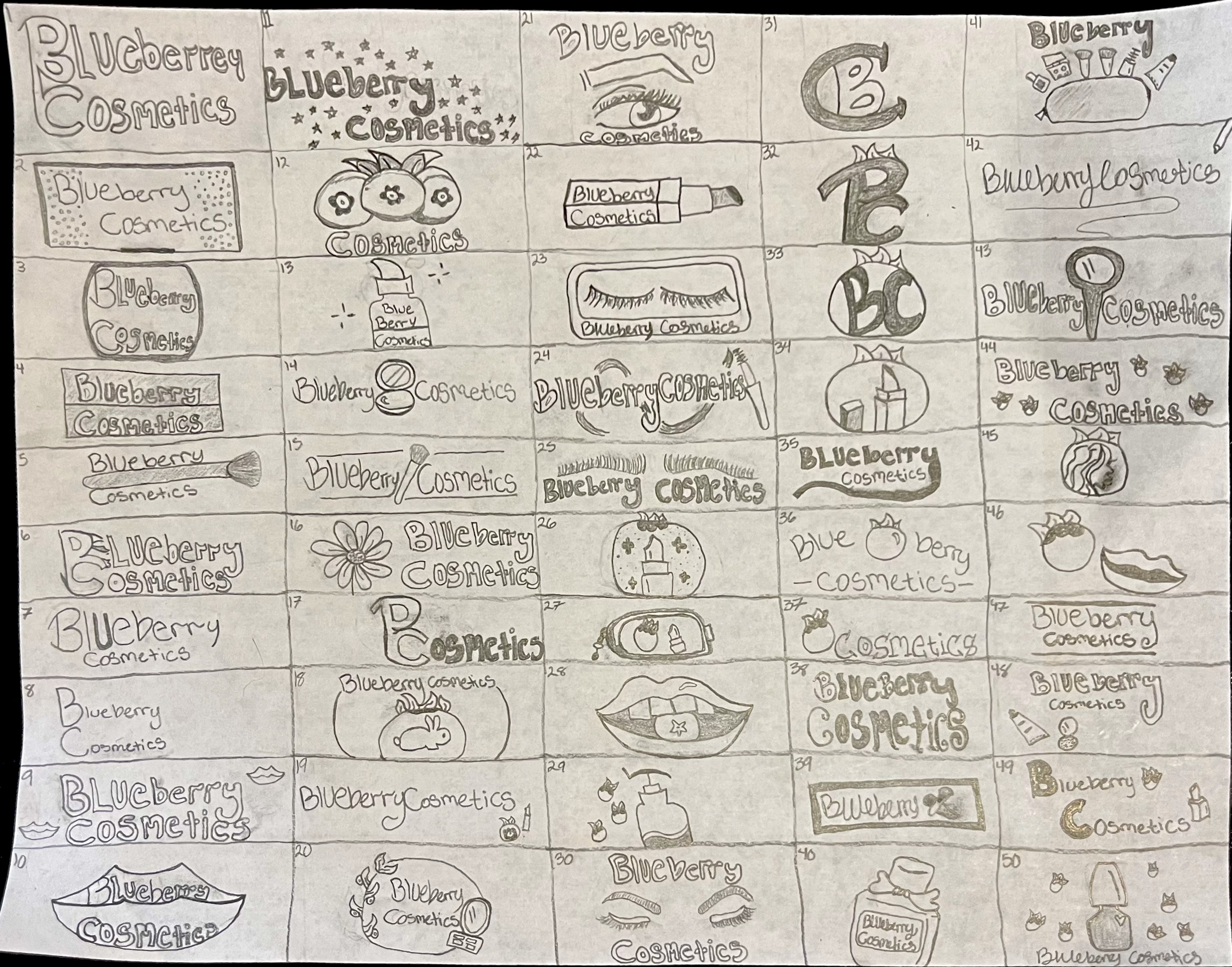 Blueberry Cosmetics sketches